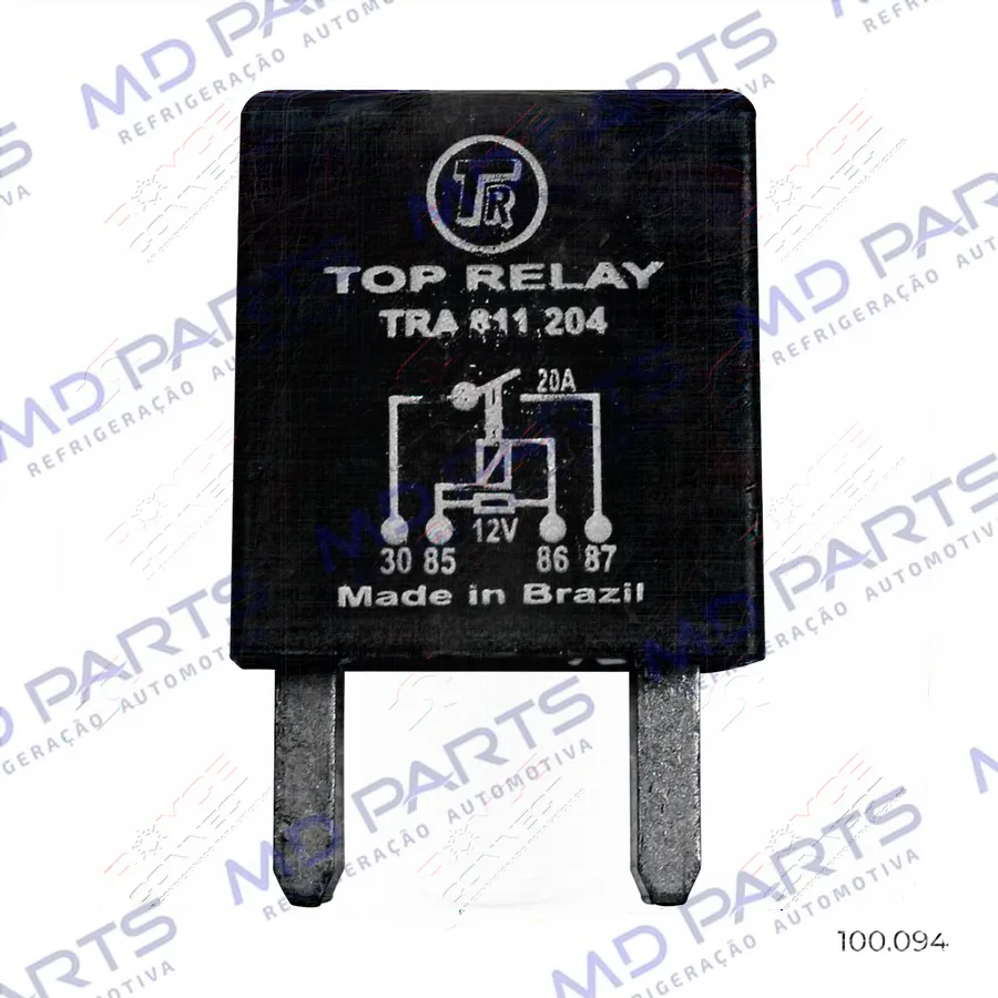 Mini Relé 4 Terminais Tipo Agulha 12 Volts 20A Injeção Eletrônica / Ar Condicionado Uso Geral Chevrolet Blazer/Silverado/ S10 OEM: 12088567