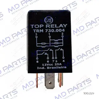 Relé 13 Ar Condicionado Volkswagen Santana/ Gol/ Golf Principal 8 Pinos 25a. Segundo Estágio Ventilador - 12 Volts OEM: 171.959.141-A