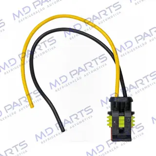 Chicote Conector 2 Vias Magnético Compressor CVC Denso/ Delphi/ Mahle Fiat Palio E.TorQ / Pressostato 2 Vias Chevrolet Silverado
