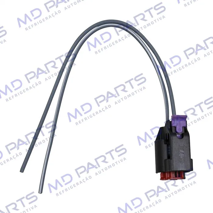 Chicote Conector 2 Vias Válvula Torre Eletrônica Compressor Mahle Fiat/ Jeep Renegade/ Compass/ Toro