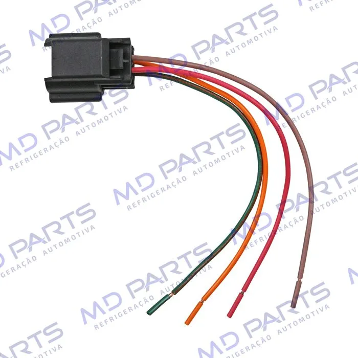 Chicote Conector 4 Vias Pressostato Ford Ecosport / Fiesta /Fiat Palio 1.0/1.5/1.6 1996 Até 1999