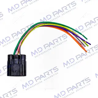 Chicote Conector 6 Vias Pressostato Magneti Marelli Alta/Baixa Fiat Ducato / Doblô 2000 Até 2008 Uno / Strada / Palio Fire / Punto 1.8 Fire 5 Vias