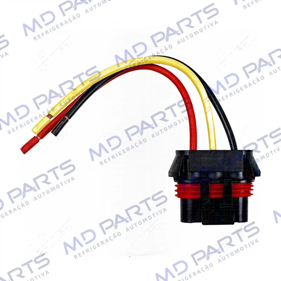 Chicote Conector 2 e 3 Vias Eletroventilador Chevrolet Corsa / Astra / Vectra / Meriva / Zafira