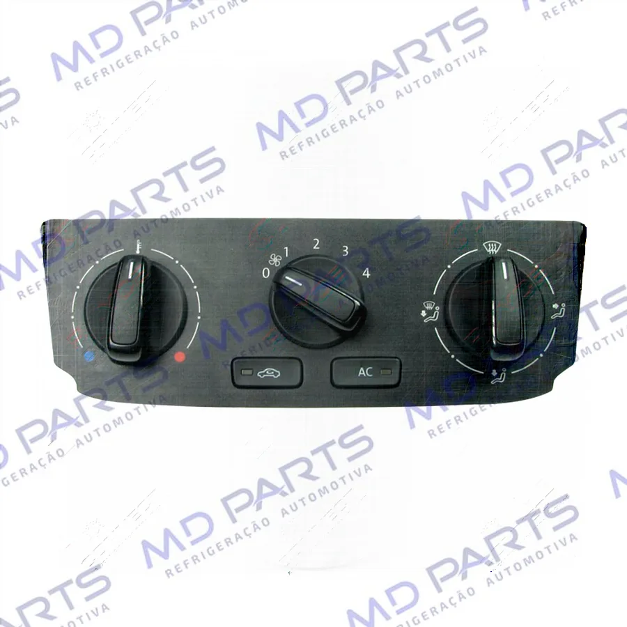 Painel Original de Controle do Ar Condicionado Volkswagen Gol G6 / Voyage Preto - 12 Volts