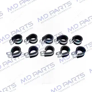 Abraçadeira de Aço / Borracha 13x19 p/ Mangueira de 06mm - Pacote Com 10 Pçs