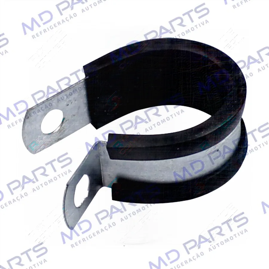 Abraçadeira de Aço/Borracha 19x27 p/ Mangueira de 12mm - Pacote Com 10 Pçs