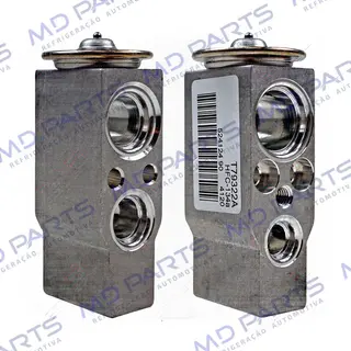 Válvula de Expansão Valeo Block 1,5t O´Ring Descarga 9x12 Sucção 18x15 Chevrolet Vectra 1997 / Scenic / Peugeot / Citröen / Caminhão Volkswagen / Scania 2008 Até 2017