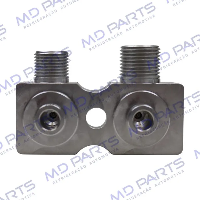 Válvula Conector com Válvula de Serviço Compressor Harrison Chevrolet Corsa com Serviço R134a - Alumínio — foto 5