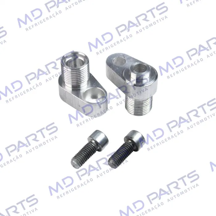 Conector Adaptador para Condensador 650.208 Ford F250/F350/F4000 Saida 8mm Alumínio - Pacote Com 2 Pçs