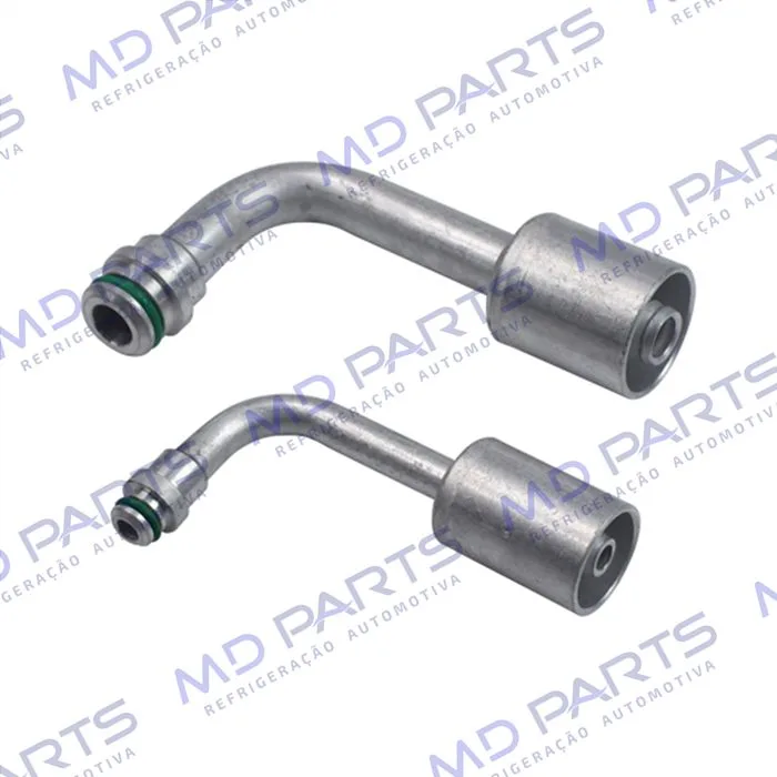 Conector Duplo de Saida do Evaporador Fiat Palio Fire com Válvula Original - Alumínio — foto 3