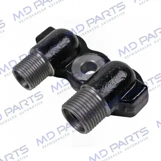 Conector de Descarga e Sucção da Tampa Traseira Compressor Seltec / Sanden - Aço