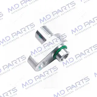 Conector O´ring do Condensador Volkswagen Fox Niple 8mm, Rosca 6mm O'ring - Alumínio