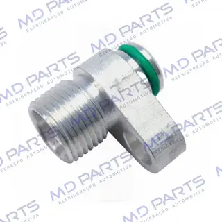 Conector Entrada/Saida Condensador Volkswagen Gol G4 10mm x 10mm - Alumínio