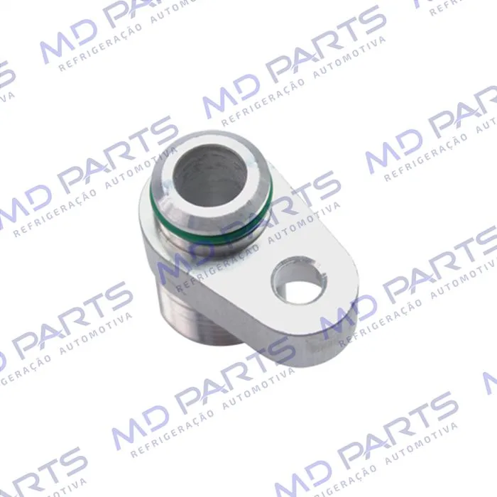 Conector Entrada/Saida Condensador Volkswagen Gol G4 10mm x 10mm - Alumínio — foto 2