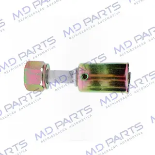 Conexão O'ring Reta Fêmea 06mm Aluminio c/ Clip
