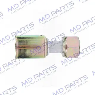 Conexão O'ring Reta Fêmea 10mm Aluminio Com Clip