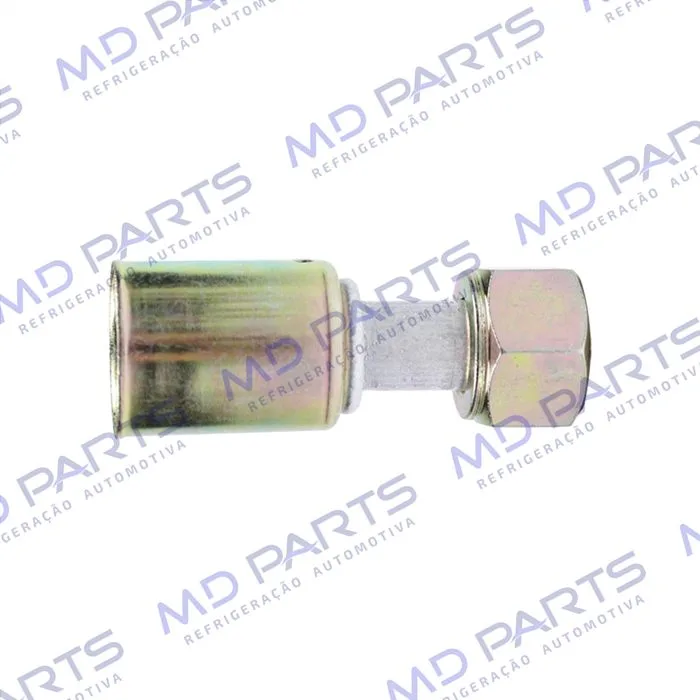 Conexão O'ring Reta Fêmea 10mm Aluminio Com Clip