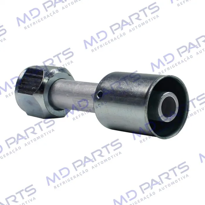 Conexão Flare Reta Fêmea 10mm Aluminio c/Clip — foto 3