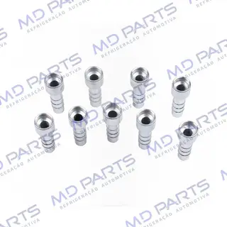 Conexão Salva Vida 08mm Aluminio Encaixe Interno Pacote Com 10 Pçs
