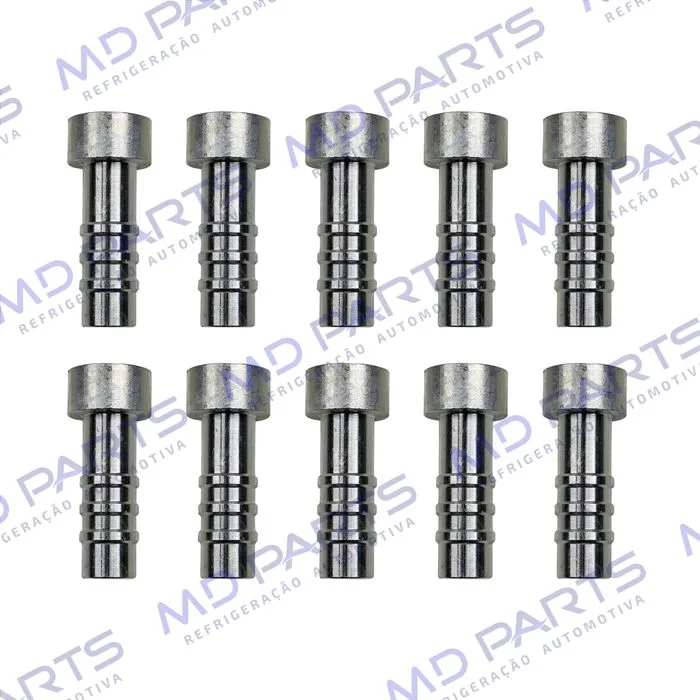 Conexão Salva Vida 10mm Aluminio Encaixe Interno Pacote Com 10 Pçs