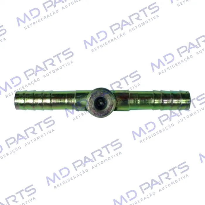 Emenda 08mm Aço c/ Válvula de Serviço R134a s/ Clip — foto 2