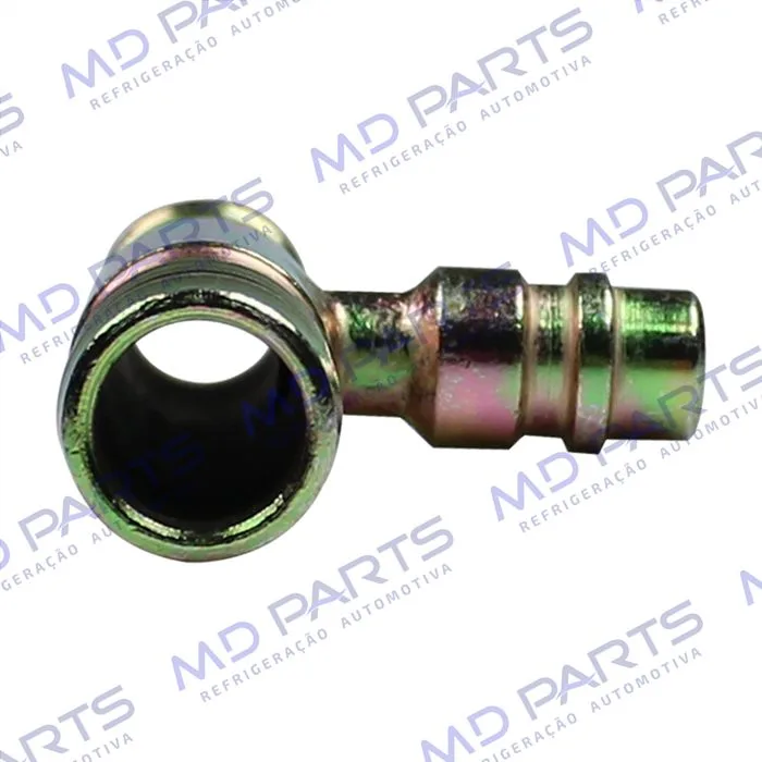 Emenda 12mm Aço c/ Válvula de Serviço R134a s/ Clip — foto 2