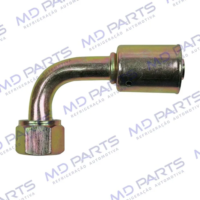 Conexão 90º Aço 10mm da Mangueira do Evaporador ao Compressor Volkswagen Santana R134a