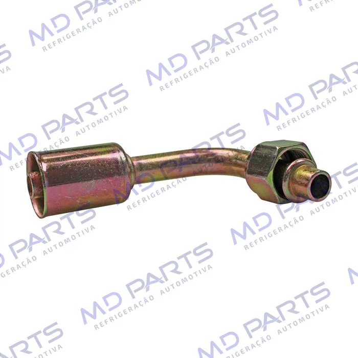 Conexão 90º Aço 08mm da Mangueira Compressor ao Evaporador Volkswagen Santana R134a — foto 2