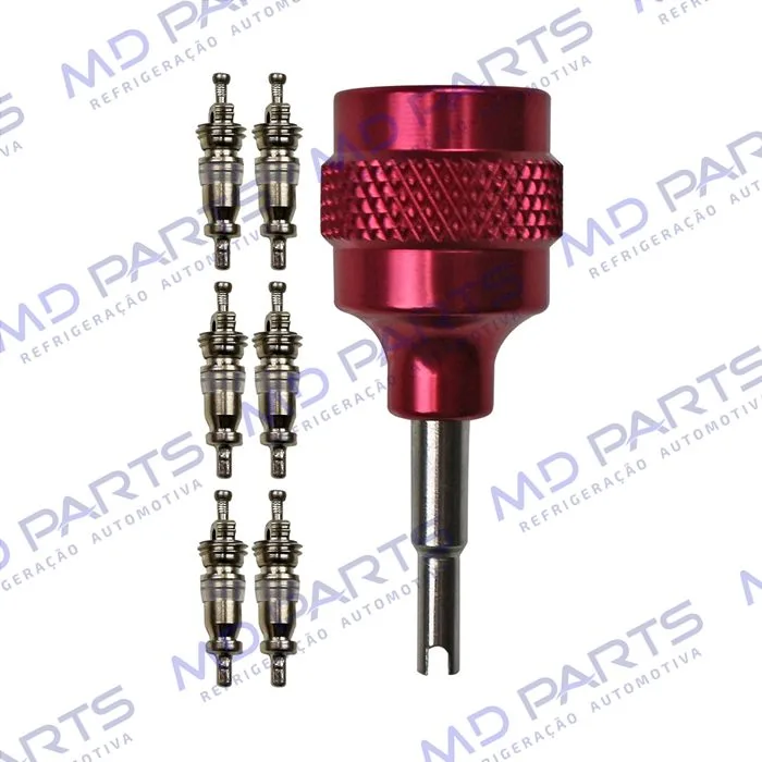 Sacador e Instalador de Haste Curta de Válvula Schrader Standard-Bore com Rosca 5V1