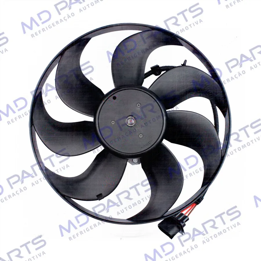 Eletroventilador do Radiador Volkswagen Fox 1.0/1.6 Até 2007/ Ventilador Principal do Polo Até 2007 com Ar Condicionado - Diametro 350mm - 12 Volts