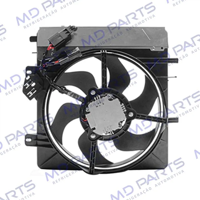 Eletroventilador do Radiador / Condensador Com Defletor Citroen C3 1.4/1.6 2003 Até 2007 Eletrônico Todos - 12 Volts OEM: 1253H3