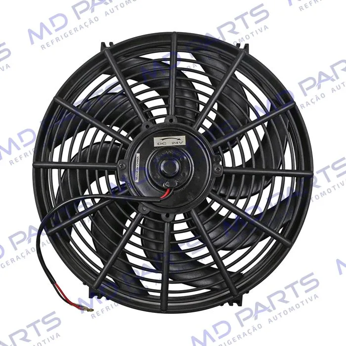 Eletroventilador Universal Soprante 14 Polegadas Pás em S - 24 Volts