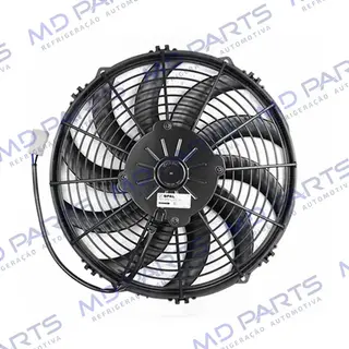 Eletroventilador Universal Spal Soprante 12 Polegadas Pás em S - 12 Volts OEM: VA10-AP50/C-61S