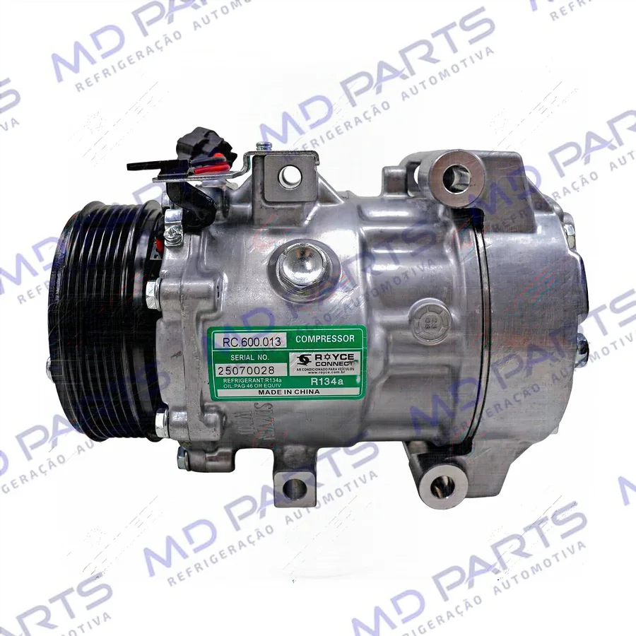Compressor Modelo Sanden 104167 SD7V16 Chery Tiggo 7 Txs 1.5 Turbo 2019 Até 2021 - 12 Volts Polia 6pk OEM: T21-8103010BA