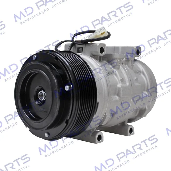 Compressor 10P15 Máquina Colheitadeira John Deere CB2500H - 12 Volts Polia 8pk 123mm OEM: DQ49620 — foto 2