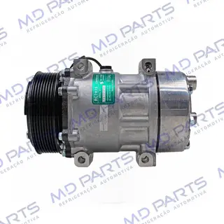 Compressor Modelo AA7H15AA Land Rover Defender Parafuso Passante Descarga / Sucção Traseira O'ring - 12 Volts Polia 8pk 119mm