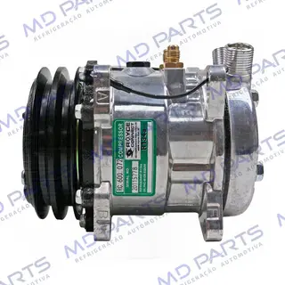 Compressor Modelo 5H09/SE505 8 Orelhas Máquina Caterpillar Mini Carregadeira 299D/ 242D3 - 12 Volts Polia 2A 125mm R134a OEM: 345-4547/ 509-3958
