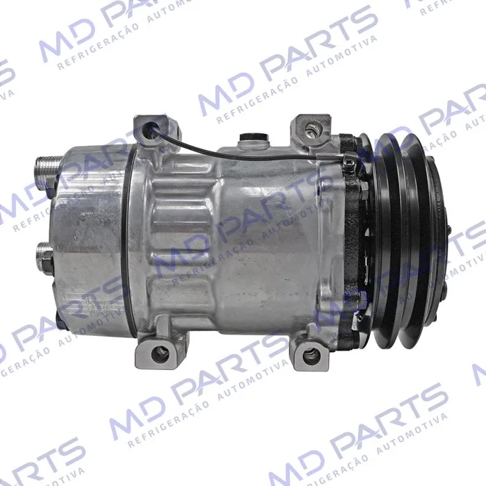 Compressor Modelo 7H15 Caminhão Kalmar Parafuso Passante Descarga e Sucção Traseira O´ring - 12 Volts Polia 2A 132mm — foto 5