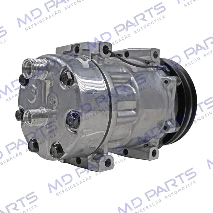 Compressor Modelo 7H15 Caminhão Kalmar Parafuso Passante Descarga e Sucção Traseira O´ring - 12 Volts Polia 2A 132mm — foto 6