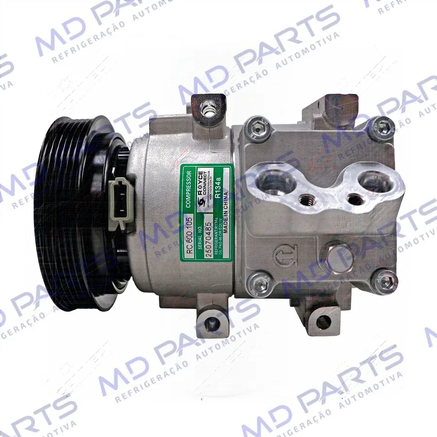Compressor Modelo Visteon HS15 FOMOCO Ford EcoSport Motor 2.0 2005> - 12 Volts Polia 6Pk 131mm OEM: 5N15-19D629-BA / F500-LN4CA-01
