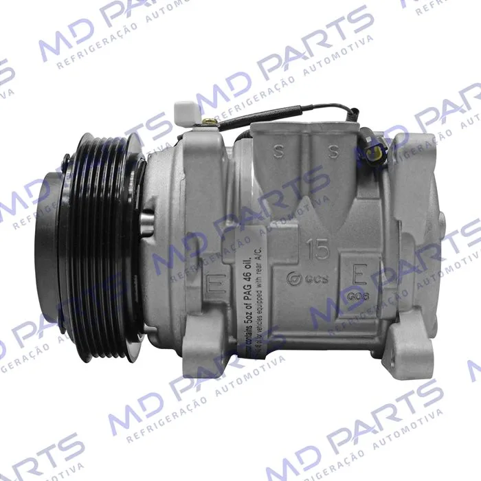 Compressor 10PA15 Modelo 6P148 8 Orelhas Volkswagen Santana - 12 Volts Polia 6pk 125mm
