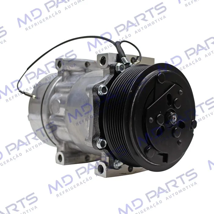 Compressor AA7H15AA Máquina Case Descarga e Sucção Saída Traseira O'ring - 12 Volts Polia 8pk 115mm — foto 4