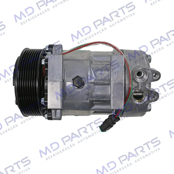 Compressor Modelo AA7H15AA 8290 Caminhão Scania Tração 8x4 2008 Até 2011 Série 5 PGR - 24 Volts Polia 8pk 120mm OEM: 1888033/ 1853081 — foto 6