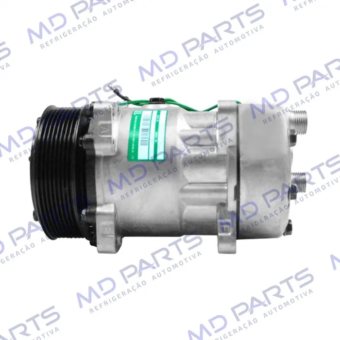 Compressor SANDEN 4765 AA7H15AA 8 Orelhas Descarga e Sucção Traseira O´ring - 24 Volts Polia 8pk 120 mm