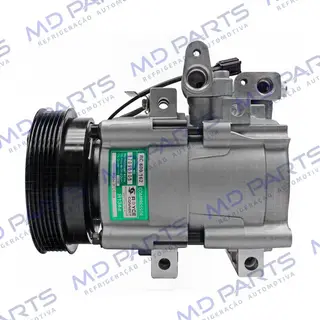 Compressor Modelo Halla Hyundai Santa Fé 2.0 8 Válvulas 2001 Até 2009 - 12 Volts Polia 6pk 118mm