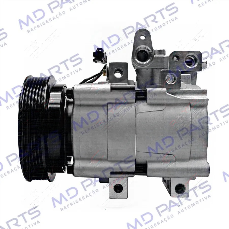 Compressor Modelo Halla Hyundai Santa Fé 2.7 12 Válvulas 2001 Até 2007 - 12 Volts Polia 6pk 128mm