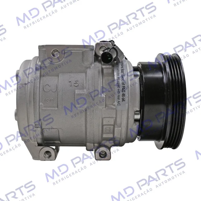 Compressor Modelo Denso 10PA15 Doowon Hyundai Tucson/ Kia Sportage/ New Sportage Gasolina e Diesel 2.0/2.7 8 Válvulas 2007> - 12 Volts Polia 4pk 123mm — foto 5