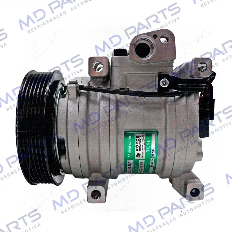 Compressor Modelo Halla HS09 Kia Picanto motor 1.0 Flex 3 Cilindros 2012> - 12 Volts Polia 6pk 121mm OEM: 97701 / F500-CPAAC-01