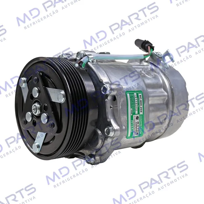 Compressor Modelo Zylinder SD7V16 R134a Volkswagen Golf 2000>/ Audi A3 - 12 Volts Polia 6pk 119mm — foto 2