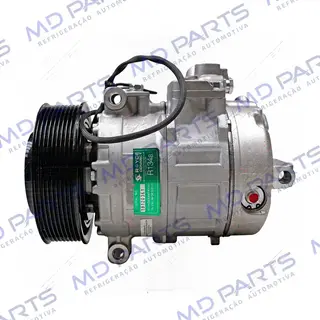 Compressor Modelo Denso 7SBU16C Caminhão Mercedes Benz Axor 3344/4144 - 24 Volts Polia 9pk 137mm OEM: 4572300111/ A0002343711